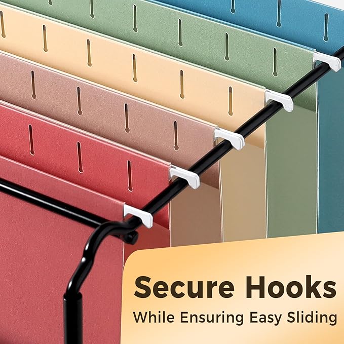 SUNEE Hanging File Folders Retro Colors, 25 Pack Letter Size File Folders with 1/5-cut Tabs, Stay Organized for Your Home and Office Bulk File and Documents-DeskLoop Office