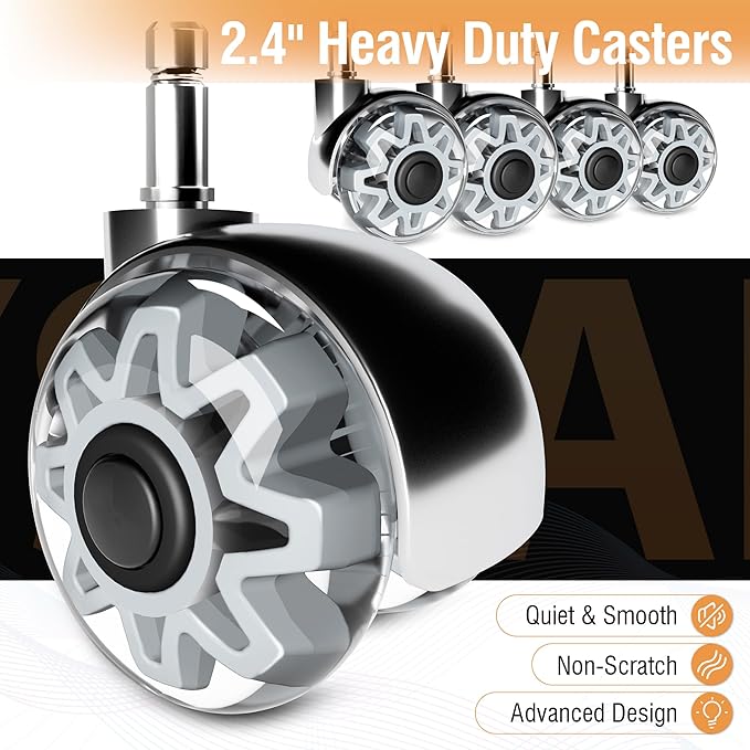 Large High Back Office Chair - Adjustable Lumbar Support Flip Up Arms Heavy Duty Quiet Wheels Metal Base Breathable Bonded Leather Ergonomic Executive Computer Desk Chair with Storage Bags, Brown-DeskLoop Office