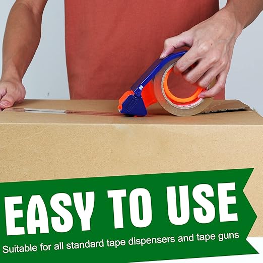 HERKKA Clear Packing Tape, 12 Rolls Heavy Duty Packaging Tape for Shipping Packaging Moving Sealing, Thicker Clear Packing Tape, 2 inches Wide, 65 Yards Per Roll, 780 Total Yards-DeskLoop Office