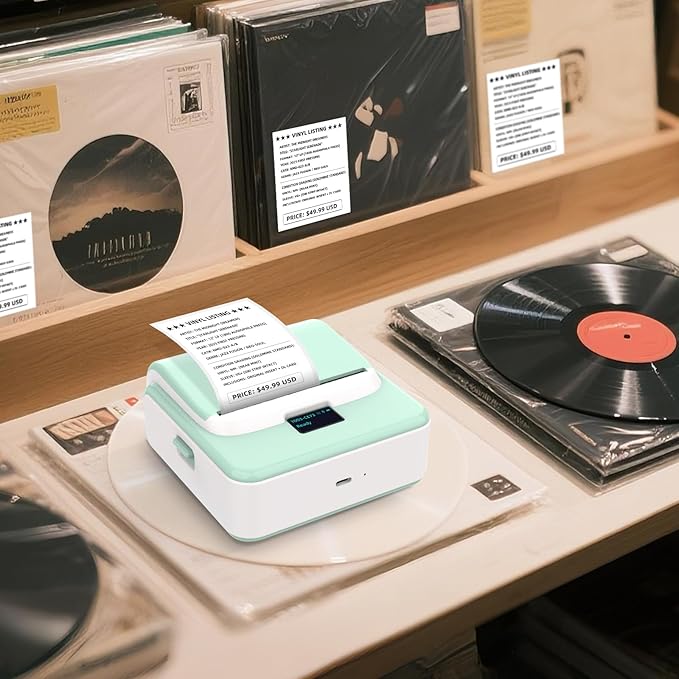 ORGSTA Label Maker Machine with Tape, T003 Thermal Label Maker, 3.15 Inch Bluetooth Label Printer Compatible with Phone & PC, Sticker Printer Barcode Thermal Maker for Small Business, Home, School-DeskLoop Office