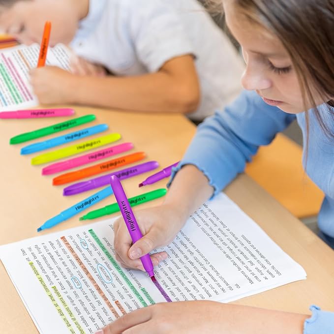 Aigybobo 120 Pack Highlighters in 6 Assorted Colors, Chisel Tip Dry-Quickly Highlighters Bulk, No Bleed Highlighter Markers for Kids Adults, Classroom Teachers Must Haves, School Office Supplies-DeskLoop Office