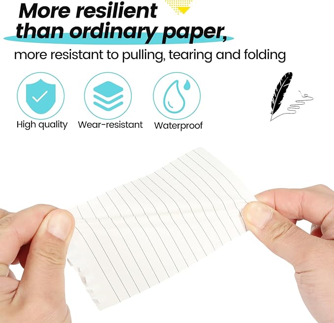 6 Pack Waterproof Pocket Notebooks, 3x5 Small Notepads, Mini Top Spiral Notebook, Lined College Ruled Paper, Tiny Memo Pads for Home, Office, Work, School, or Travel-DeskLoop Office