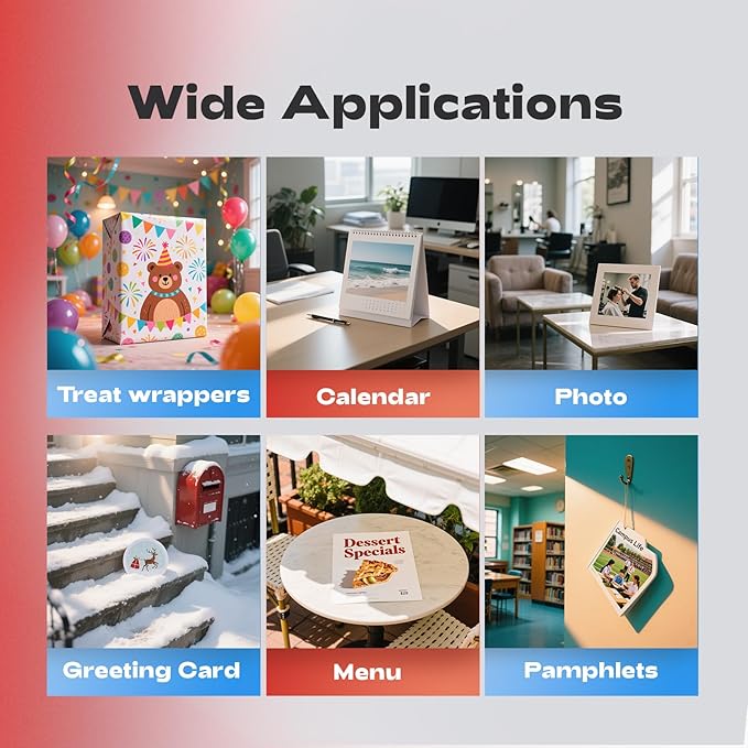 220 Sheets Photo Paper Glossy Inkjet 8.5x11 44lb 160Gsm A4 Letter Size Suitable for All Dye Ink Printers-DeskLoop Office