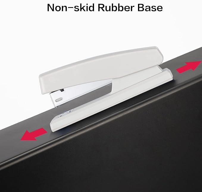 Deli Stapler, Desktop Staplers with 640 Staples, Office Stapler, 25 Sheet Capacity, White-DeskLoop Office