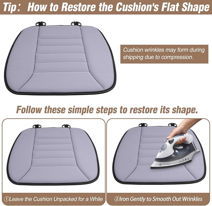 MYFAMIREA 2PCS Car Seat Cushion Pad 1.2" Thick Comfort Seat Protector - Image 8