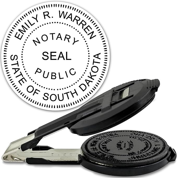 MaxMark Insert Only for Notary Seal Round Embosser for South Dakota State-DeskLoop Office