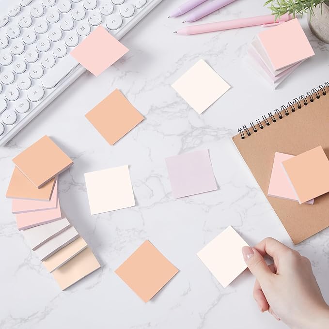 Fainne 24 Pack Sticky Notes Bulk Back to School Supplies Self Stick Note Pads Paper Memo for Office First Day of School Student Teacher Essentials (2 x 2 Inches,Pink)-DeskLoop Office