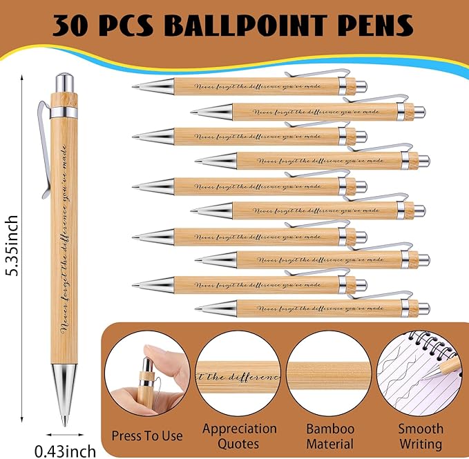 30 Sets Employee Appreciation Gifts Bulk Inspirational Spiral Notebooks with Sticky Notes Motivational Journals Ballpoint Pens Thank You Gifts for Teacher Nurse Coworker (30, Forget)-DeskLoop Office