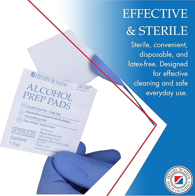Large Alcohol Prep Pads (Case of 20 Boxes, 4,000 Total) – 70% Isopropyl Alcohol Wipes, Individually Wrapped – 2-Ply, Textured – Skin Prep Alcohol Swabs – Sterile Pads-DeskLoop Office