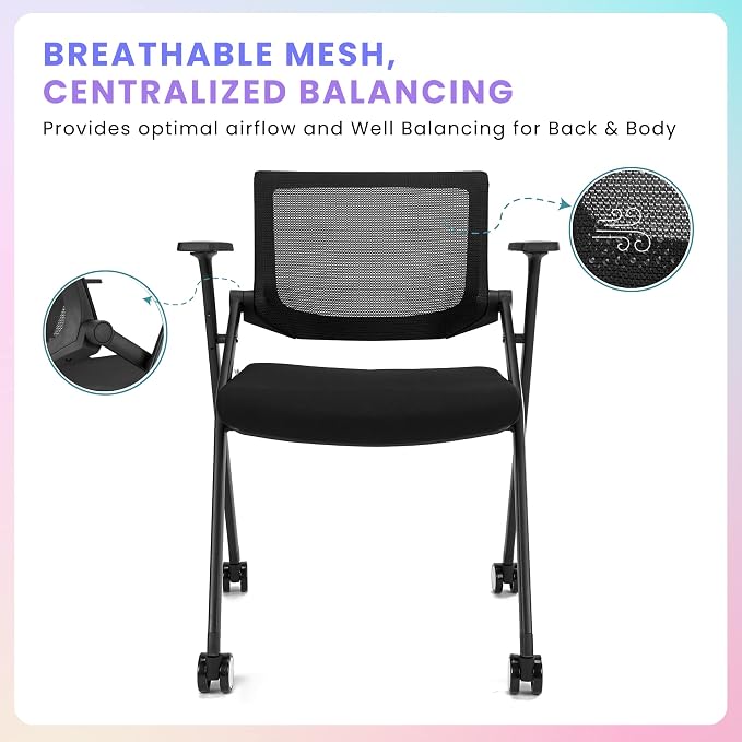 12 Pack Stackable Conference Room Chairs - Image 6