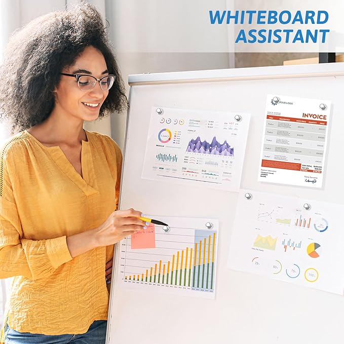 10Pack Fridge Magnets for Whiteboard Silver White Board Magnet Set Round Pin Magnets Metal Magnetic Push Pins Cute Magnet for Refrigerator Kitchen Office School-DeskLoop Office