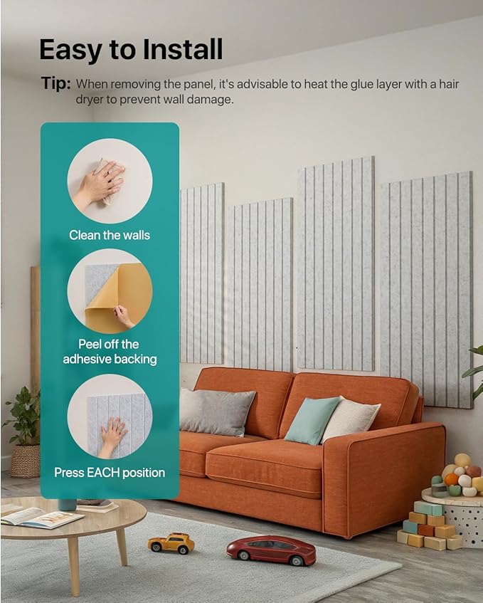 Soundsbay Large Cork Board, 71" x 47" Bulletin Board, 3 Pack Felt Wall Tiles Self-Adhesive, Pin Board for Walls Office Home Classroom Decor-DeskLoop Office