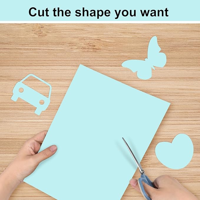 OcePor 100 Sheets Blue Cardstock Paper, Colored Printer Paper 8.5 x 11, Card Stock Thick Construction for Craft,Scrapbook,Office Printing, Invitations, Certificates,92 lb/250gsm-DeskLoop Office