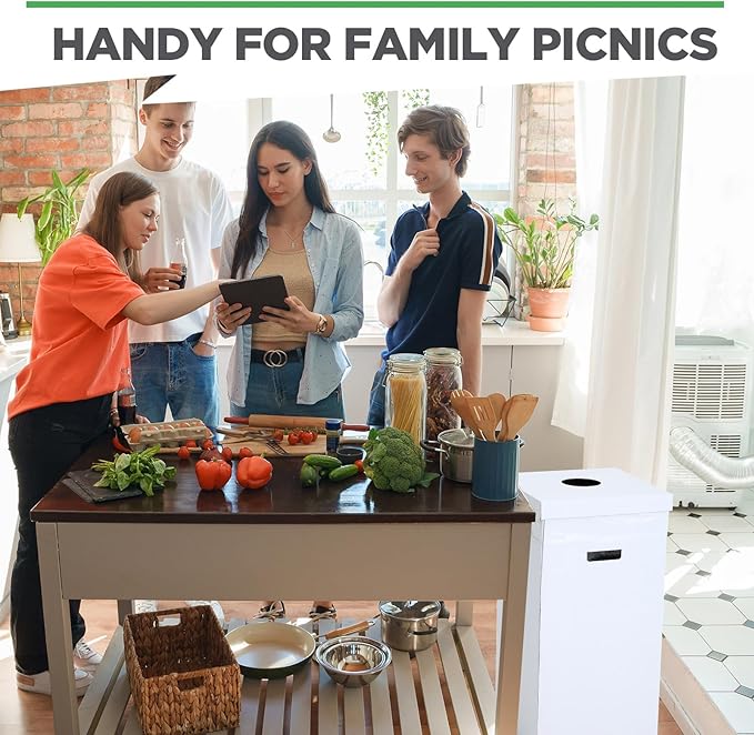 3 Pcs Cardboard Trash Cans with Lid Disposable and Reusable Corrugated Cardboard Trash Cans Recycling Bins Bulk with Garbage Bags White Rubbish Boxes for Parties Events (20 Gallon)-DeskLoop Office