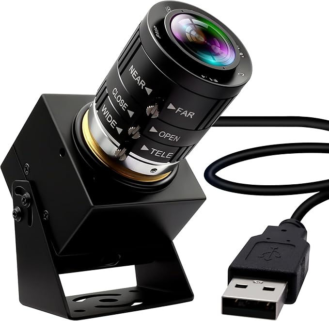 USB Camera 120fps High Speed Webcam Golf Swing 4K 12Megapixels USB Cam with 3X Manual Optical Zoom Lens Lightburn PC Computer Plug and Play for Linux Windows Mac OS-DeskLoop Office