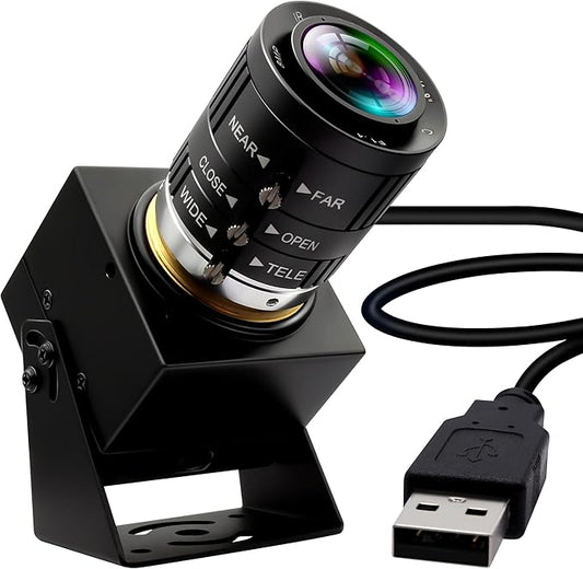 USB Camera 120fps High Speed Webcam Golf Swing 4K 12Megapixels USB Cam with 3X Manual Optical Zoom Lens Lightburn PC Computer Plug and Play for Linux Windows Mac OS-DeskLoop Office