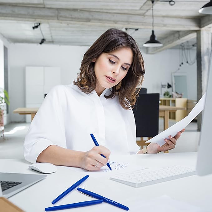 Lelix Felt Tip Pens - 60 Blue Pens, 0.7mm Medium Point, Perfect for Journaling, Writing, Note Taking, Planner, Art, Office & School Supplies-DeskLoop Office