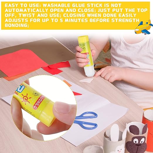 100 Pcs White Glue Stick Washable Glue Stick for Crafts Home School Classroom Students Teachers Employees Scrapbooking Crafting Supplies, 0.32 Ounce-DeskLoop Office