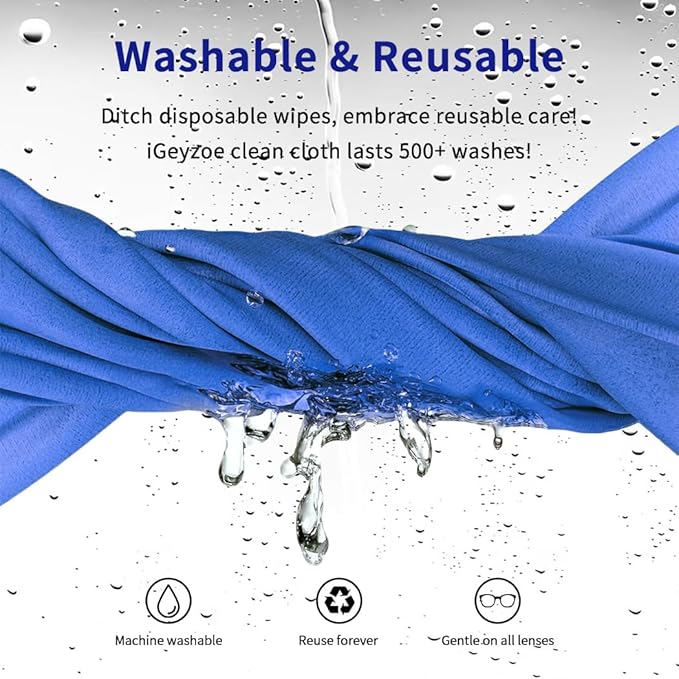 20 Pack Microfiber Glasses Cleaning Cloths - Glasses Wipes Ultra Soft & Reusable Eyeglass Lens Cleaner for Eyeglasses, Cameras, Phones-DeskLoop Office