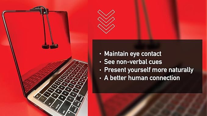 Center Cam V2 Middle-Screen Webcam - The Original Center Cam - 1080p Plug & Play USB, Adjustable Webcam for Laptop and Desktop for Home Video Conferences-DeskLoop Office