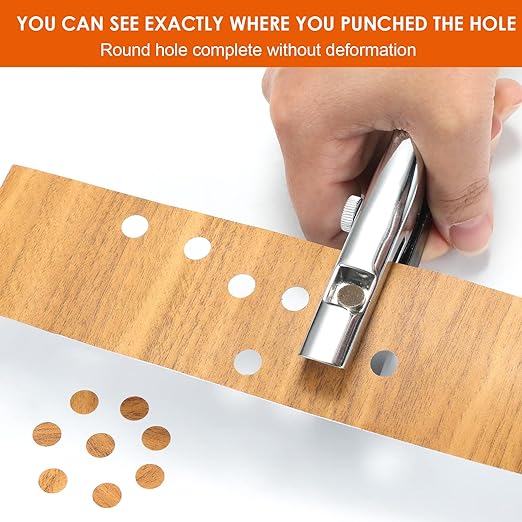 Hole Punch 1/4 inch-6mm Single Hole Punch,Heavy Duty Hole Puncher Single,Paper Punch Portable Hand Held Long Hole Puncher for Paper Cards Plastic Cardboard-DeskLoop Office