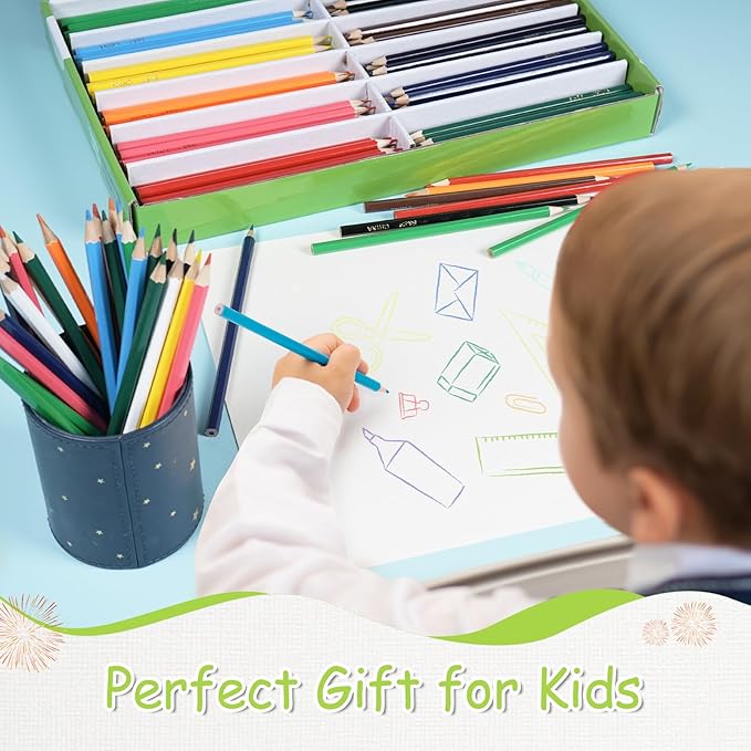 S & E TEACHER'S EDITION Colored Pencils 360Pcs,Coloring Pencils Set for Adults Kids Drawing Pencils for Sketch, Woodcase Lead,Wooden Colored, Back to school Christmas Gifts-DeskLoop Office