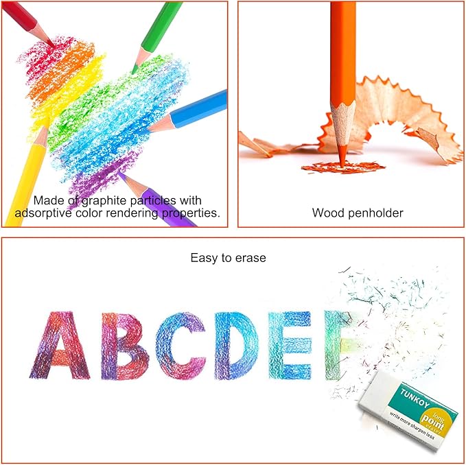 12-Color Colored Pencils Professional Coloring Pencils for Kids and Adults Art Color Drawing Pencil Set-DeskLoop Office