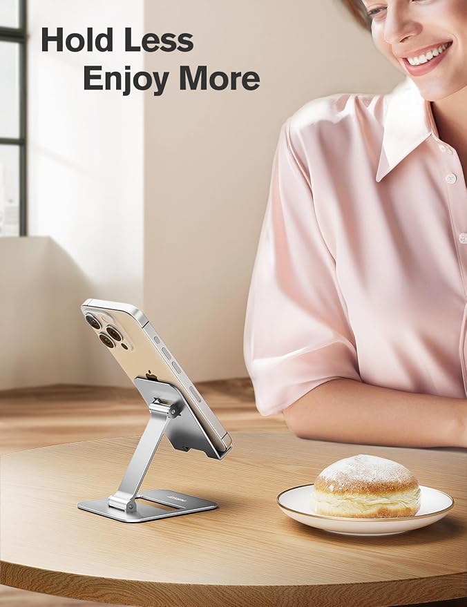 Nulaxy 2 Pack Dual Folding Cell Phone Stand, Fully Adjustable Phone Holder - Image 4
