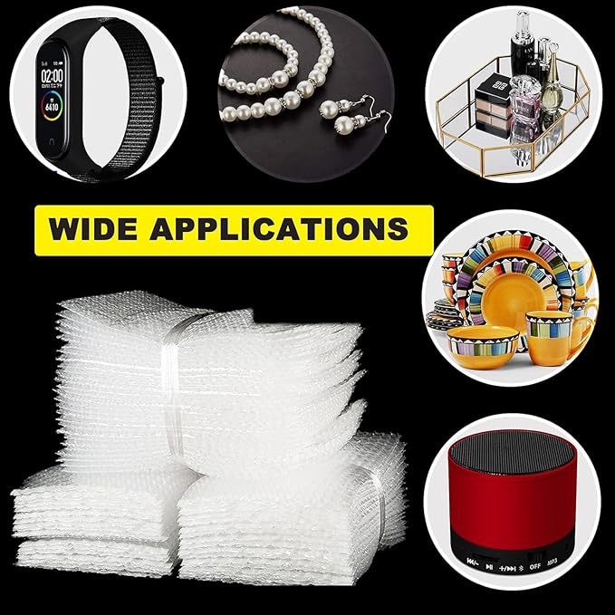 50Pcs Clear Bubble Out Bags, 10”x14” Bubble Pouches Bags for Shipping, Double Wall Bubble Cushioning Wrap Bags for Moving Packaging Storage Fragile China Dishes Electronic Item-Large Bubble Pouches-DeskLoop Office