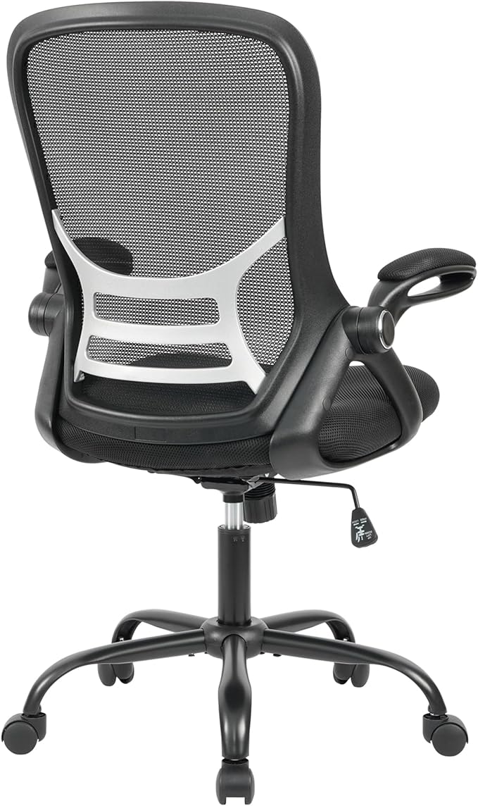 HYLONE Office Chair Ergonomic Desk Chair with Adjustable Armrests, Mesh Executive Chair, Home Office Computer Chairs for Long Hours(Black)-DeskLoop Office