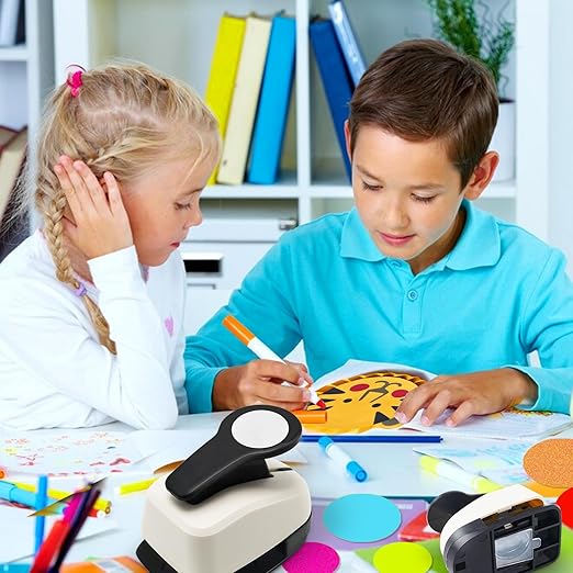 Circle Hole Punch, Circle Punches for Paper Crafts, Circles Puncher, Circles Hole Puncher Set, 5/8 CirclePunch, 1 Inch Craft Punches, 1.5 Inch Large CircleHole Punch, CirclePaper Punch Set-DeskLoop Office