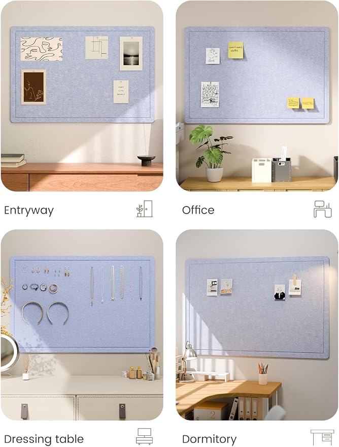 Fluxynara Bulletin Board, 35.4" x 23.6" Cork Board Alternative - Image 7