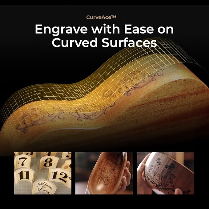 xTool P2 55W CO2 Laser Cutter, Smart Desktop CO2 Laser Engraver and Cutter Machine, Dual Smart 16MP Cameras, Curved Surface Engraving, Create with Wood and Metal Acrylic Glass Fabric Leather (White)-DeskLoop Office