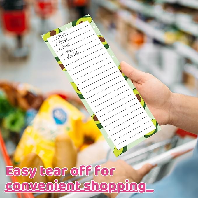 4 Pack Magnetic Note Pad for Fridge with Pen Holder, Totally 200 Sheets Magnetic To Do List, Grocery List, Shopping List, Memo Pads for Refrigerator(Fruit Design)-DeskLoop Office