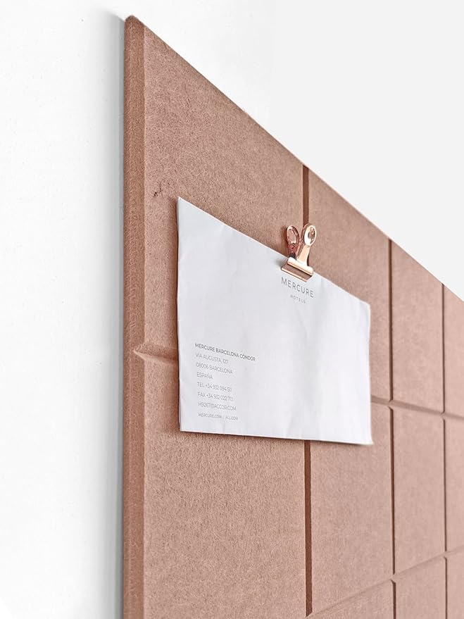 Cork Board 24 x36 Alternative - 6 Pack Felt Wall Tiles with Safe Removable Adhesive Tabs, Cork Boards for Walls Cork Board for Home Office Pin Board Tack Board - Terracotta-DeskLoop Office