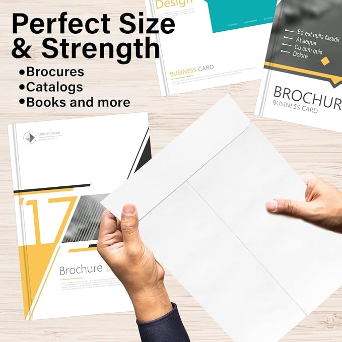 10x13 Envelopes, Catalog Envelopes 10x13, Catalog Mailer, Catalog Envelopes, Self Sealing Closure, Strong Material, 14 lb., Puncture, Tear & Moisture Resistant (500 Pack)