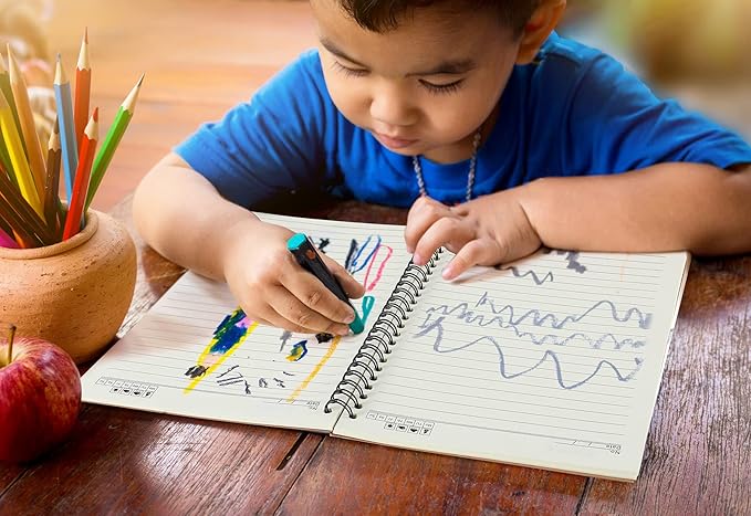 6 Pcs A5 Spiral Notebooks Journal with Kraft Cover, 5x8 Inches, Ruled Lined Paper, for Work, Sketches, Study, Notes Taking, Gifts, Brown (6 PCS(Lined))-DeskLoop Office