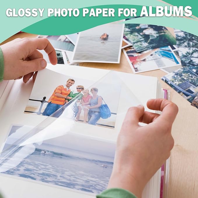 8.5x11 Glossy Photo Paper - Photo Quality Paper for Inkjet Printer, US Letter Size, 100 Sheets, 200GSM (P8511YB200GP)-DeskLoop Office