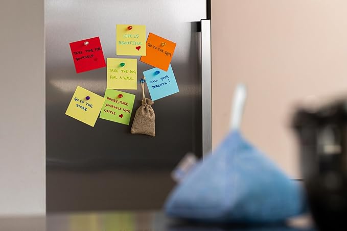 56 Colorful Magnets for Whiteboard | 7 Assorted Color Strong Push Pin Magnets | Perfect Magnetic Push Pins to use as Refrigerator Magnets, Whiteboard Magnet, Classroom Magnet-DeskLoop Office