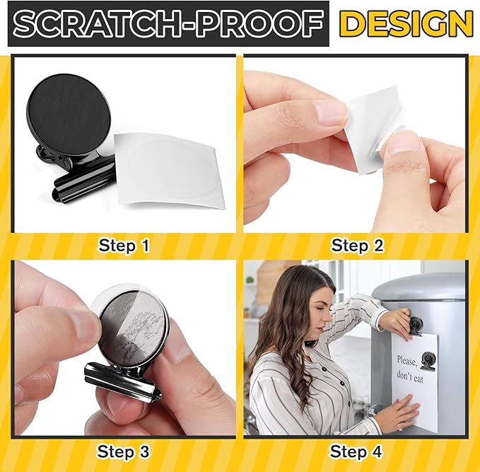 60 Pack Heavy Duty Magnetic Clips, Fridge Refrigerator Magnets, Whiteboard Magnet Clips, Refrigerator Magnets Clip, Non-Scratch Clip Magnets for Whiteboard, Office, Locker, Photo Displays-DeskLoop Office