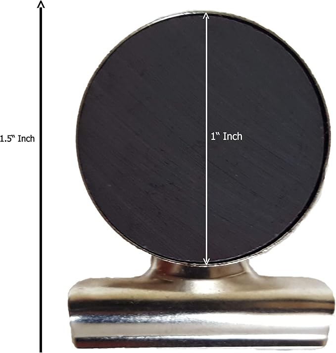 Mini Silver Refrigerator Magnet Hook Clips for Holding Photographs, Holding Business Cards, Office Organizing, Memo Note Clips (16)-DeskLoop Office