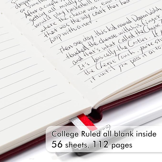 feela 6 Pack Pocket Mini Notebooks Bulk, Small Cute Memo Notepads Hardcover College Ruled Lined Journals with Pen Holder for School Business Work, with 6 Black Pens, 3.5”x 5.5”, A6, Wine-DeskLoop Office