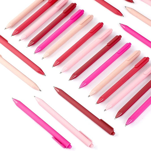 100 Pcs Ballpoint Pens Bulk Retractable Writing 1. 0 mm Black Ink Cute Pens Smooth Writing Color Fancy Gift for Teacher Student Employee Office School Home Baby Shower Supplies (Pink Series)-DeskLoop Office