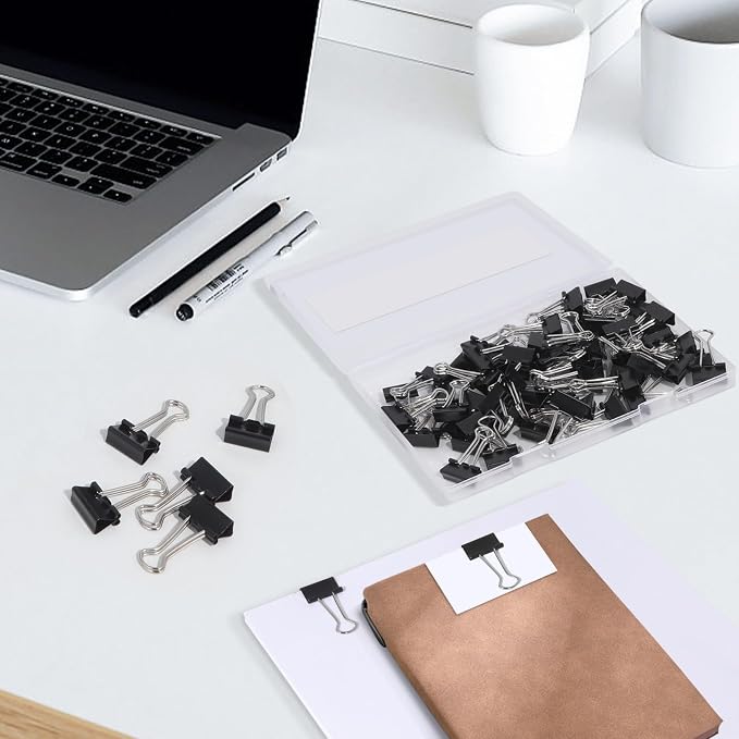 Ufmarine 60 Pcs Small Binder Clips 3/4 Inch Length, Standard Size - Image 6