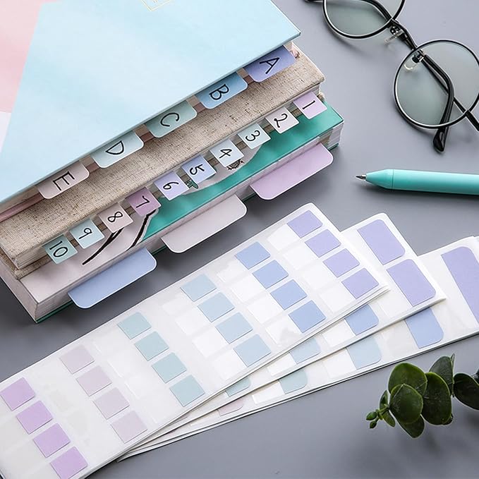 ELII 480 Pcs Morandi Tabs 1 inch Sticky Index Tabs, Writable and Repositionable Book Tabs Flags Colored Page Markers Labels for Reading Notes, Classify Files-DeskLoop Office
