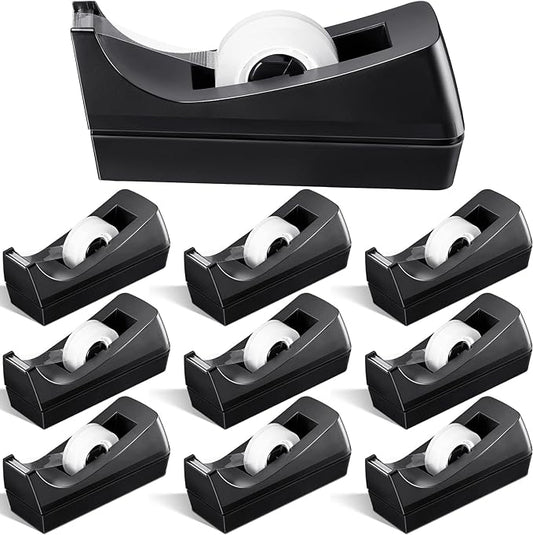 10 Pack Desktop Tape Dispenser Tape Roll Non Skid Base Tape Dispensers for Office Home School (Tape Not Included)-DeskLoop Office