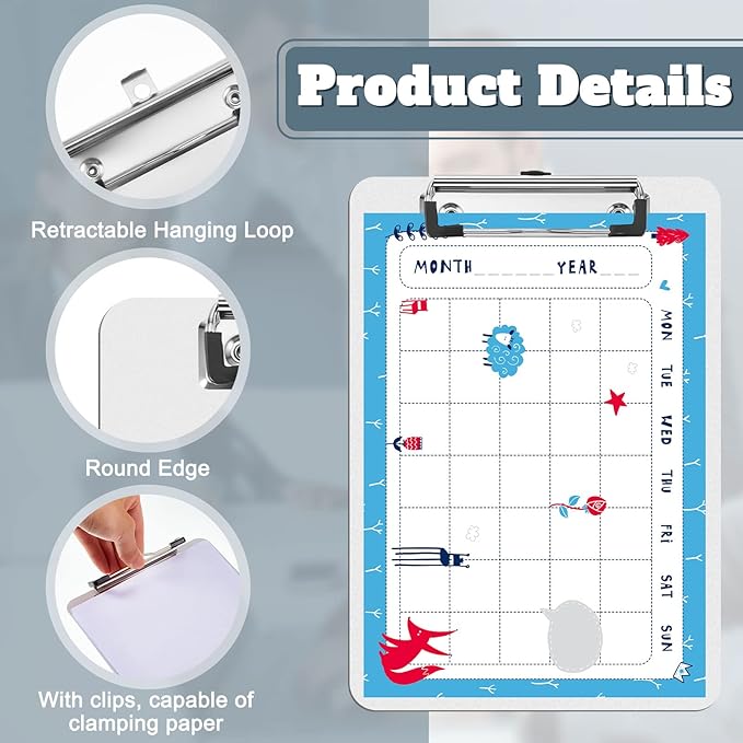 Henoyso 12 Pack A5 School Classroom Clipboard for Teacher Student Bulk Mini Aluminum Clipboard 6×9 inch Small Metal Clip Board with Low Profile Clip & Hanging Hole Memo Size for Medical Construction-DeskLoop Office