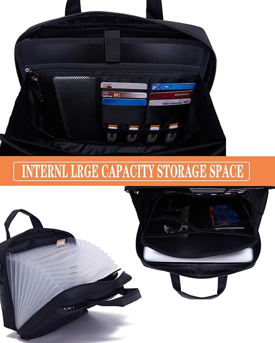 BARDOLPH Heavy Duty Accordian File Organizer with Handle-DeskLoop Office