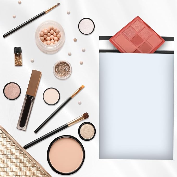 120-Piece White Poly Mailers - 6x9 Inch Shipping Envelopes with Self-Adhesive Seal, Waterproof and Tear-Proof Postal Bags-DeskLoop Office