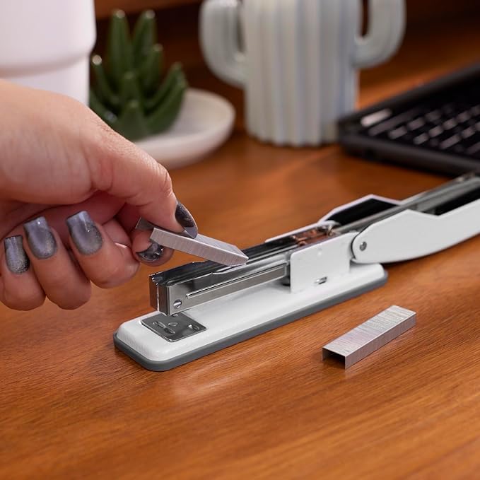 Swingline Stapler, Cub Compact Desktop Stapler, 20 Sheet Capacity, Metal, Arctic White (S701067)-DeskLoop Office